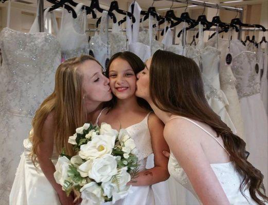 Happiness is growing up in a Portland Bridal Shop!