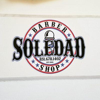 Barbershop sticker at a local tattoo shop