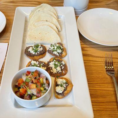 Caribbean appetizers at a tasting appointment