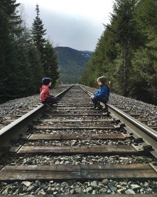 Train tracks near the ranch make for awesome photo ops.