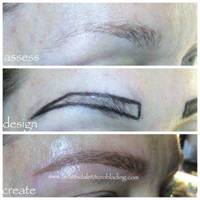 Microblading procedure 2017 before/after