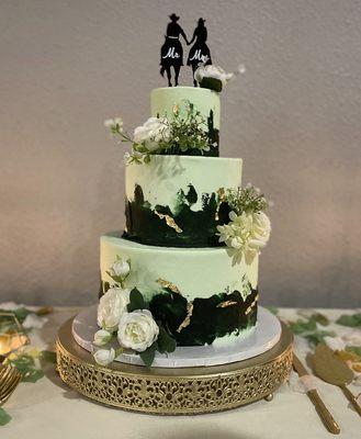 Custom 3 tiered wedding cake