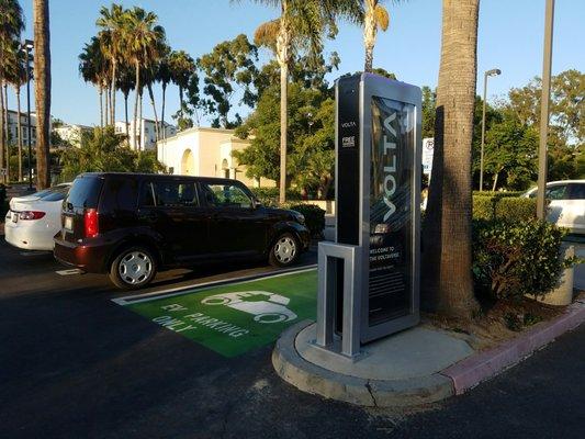 Electric car charging station