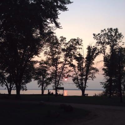 Shoreline at Sunset.