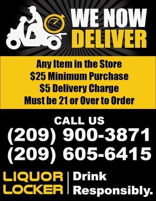 Don't drink and drive. We deliver city wide.