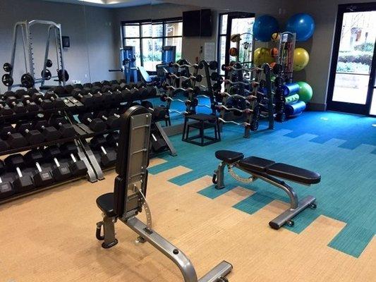 Fitness center where classes are held.