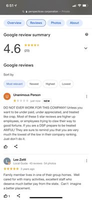 Google review that was removed