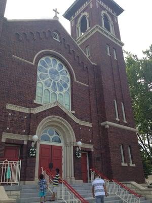 Front of the church