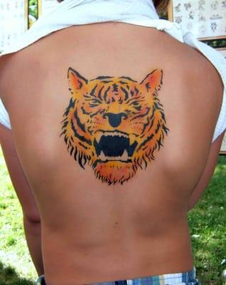 tiger airbrush tattoo CT