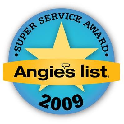 7 Years in a Row!!!  Angie's List Super Service Award 2009