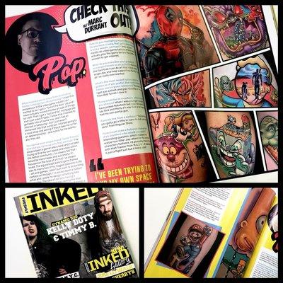 Featured in Inked Magazine 2018 for my pop culture work.