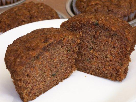 Carrot Health Muffins - Ignore the name - these are super moist with 1/3 cup carrots in each one, olive oil instead of butter.