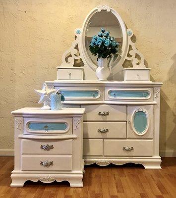 Victorian Style Dresser and the Night Stand