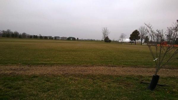 The town hall has a community park with lots of open space for future development or for festivals