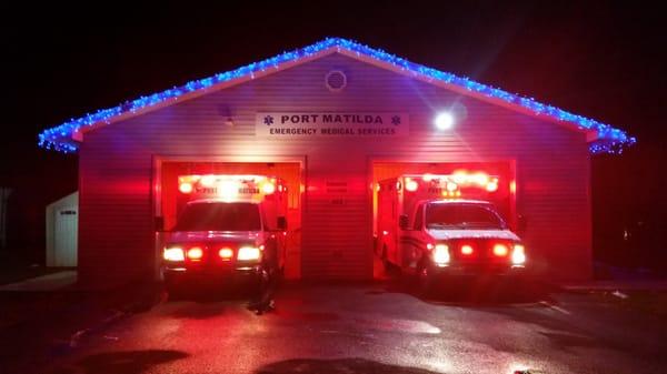 Station decorated for Christmas 2014