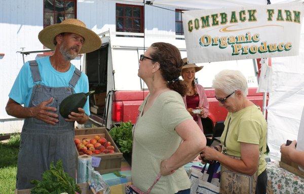 The all-organic Comeback Farm has been a regular at HLT's Farmers' Market since its inception in 2006.