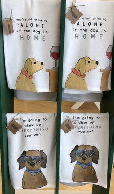 Dog theme towels