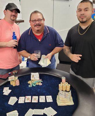 Thursday Night Tournament winners
$40 buy in