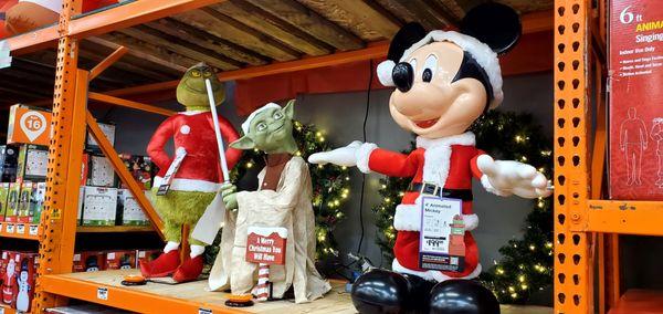 Animated Mickey, Yoda and the Grinch