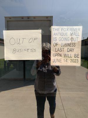 OUT OF BUSINESS. CLOSED