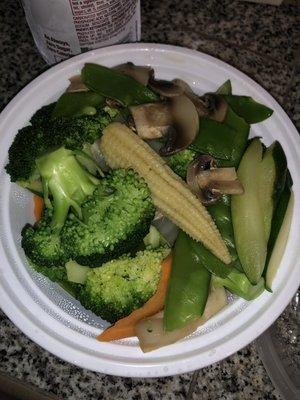 Steamed veggies no sauce