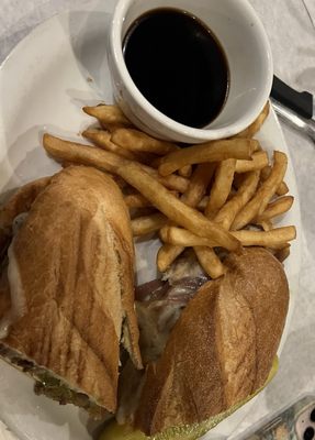 Cheesesteak and fries