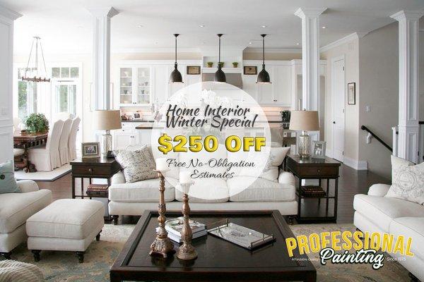 $250 Whole Home Interior Painting!