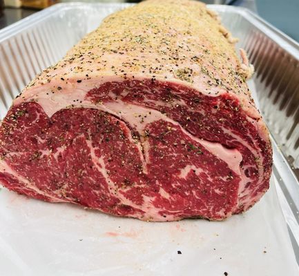 Boneless rib roast garlic pepper, dry rub