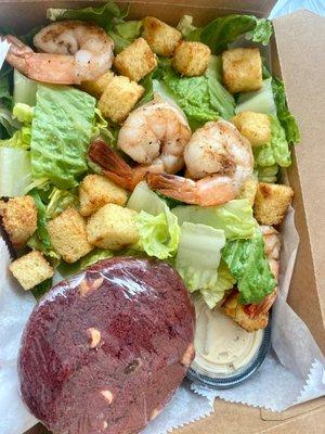 Shrimp Caesar salad