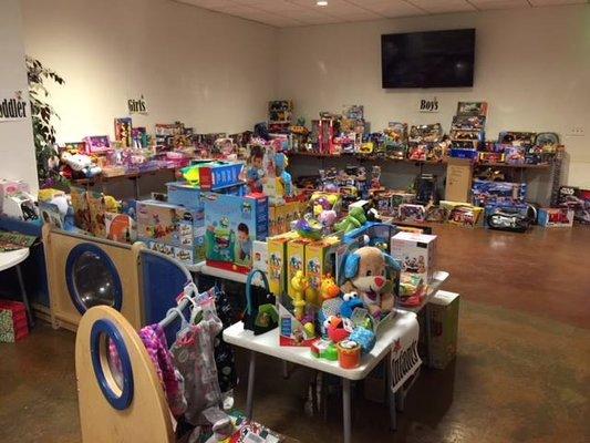 Every December, people donate toys to Harbor Interfaith Services so that parents can choose what their kids want.