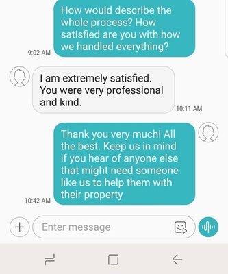 Seller's are always satisfied to sell their house to B&R Investments