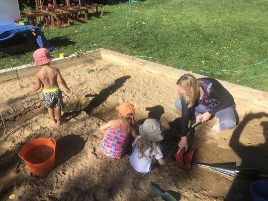 Our School Preschool sand play