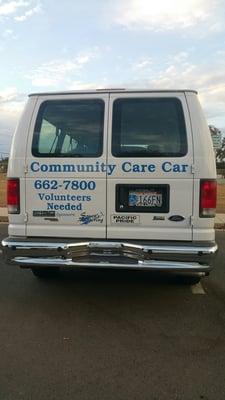 1 of 4 vans used for Community Care Car