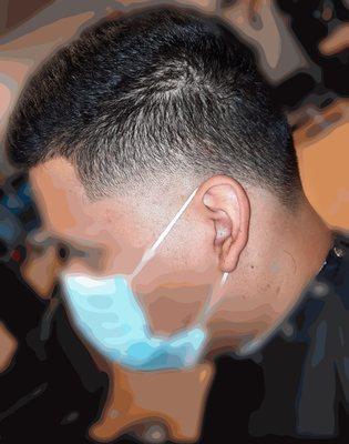 Low skin taper fade