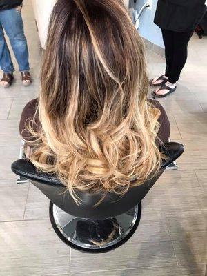 balayage with root tap