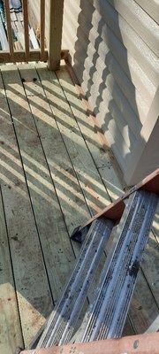 Trim around the deck