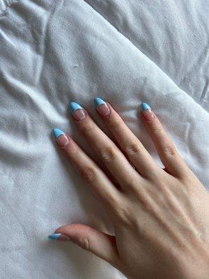 french style acrylic manicure