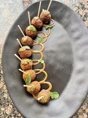 Mushroom Risotto Arancini with Scallion aioli