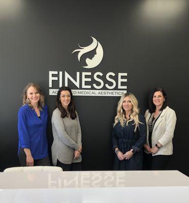 The Finesse Team:  Leanne Carlson PA-C, Kim Gates PA-C, Kristi Rowe PA-C & Jodi Mandolfo.  Not pictured Ashley Burt.