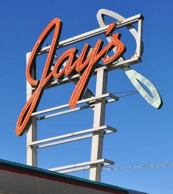 Old original service station neon sign