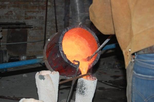 Pouring Bronze