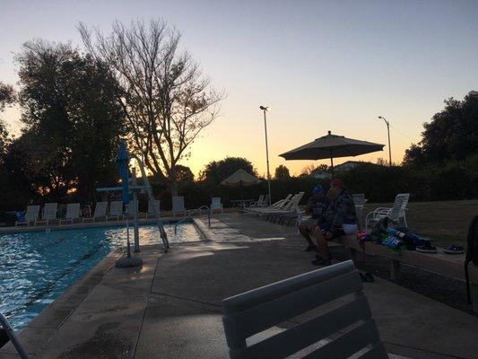 Pool seating area!