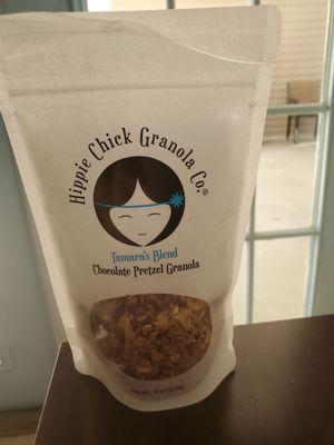 Opened granola bag because yum!