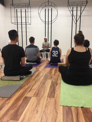 One of our many yoga classes in our beautifully designed RISE/HEAL room. Please check our schedule for all classes!