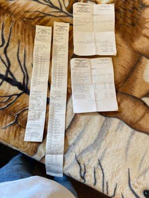 Receipts for my clipper repair