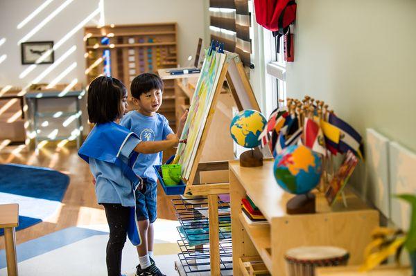 Our Montessori guides help foster in our students positive social interactions through specific lessons in "grace and courtesy."