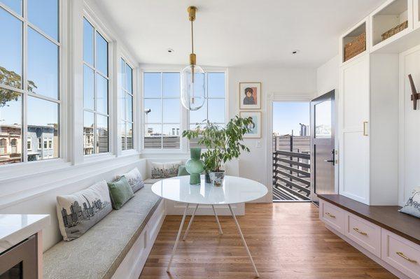 View of the built-in dinette area at 790 Lyon Street, a buyer represent property