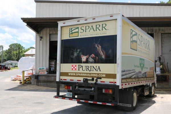 We proudly carry PURINA feed at all three of our Sparr Building and Farm Supply store locations!