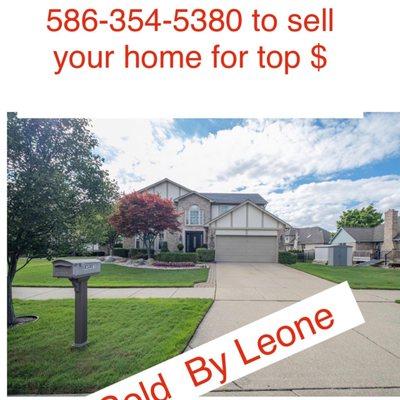 Highest hime sale within 90 days in Rivergate subdivision Clinton Twp., MI