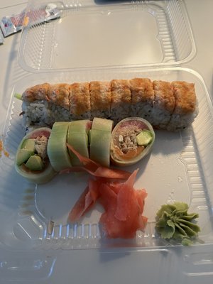 Manhattan Roll (back) and the Emerald Roll (front)